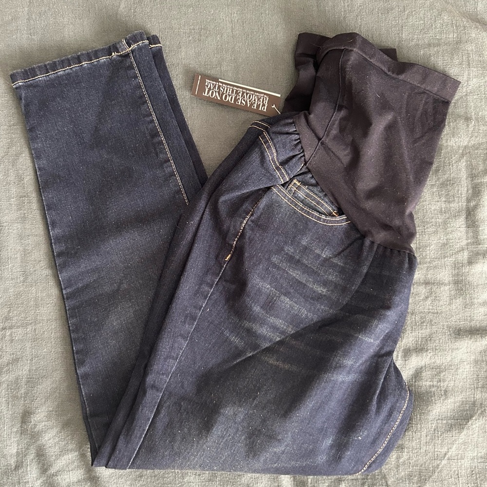 New York & Company Dark Blue Maternity Denim Jeans